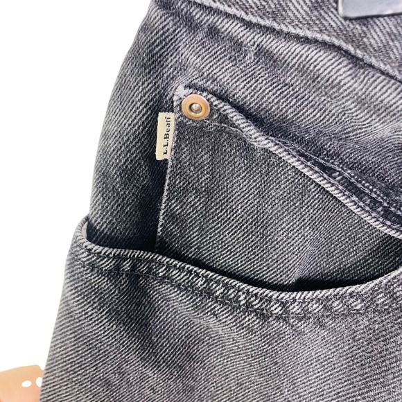 Vtg L.L. Bean Classic Fit Jeans Men's 38x30 Black Preppy Outdoors - Picture 7 of 11
